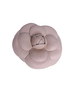 Chanel Camellia Brooch, leather, Beige